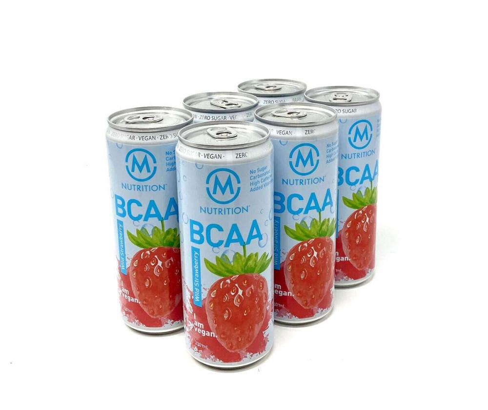 M-Nutrition BCAA, Wild Strawberry 6-pack