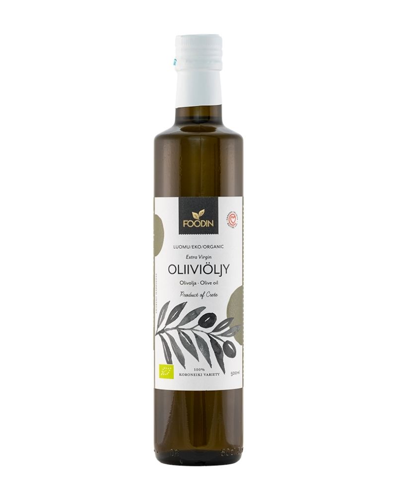 FOODIN Luomu Neitsytoliiviöljy, 500 ml