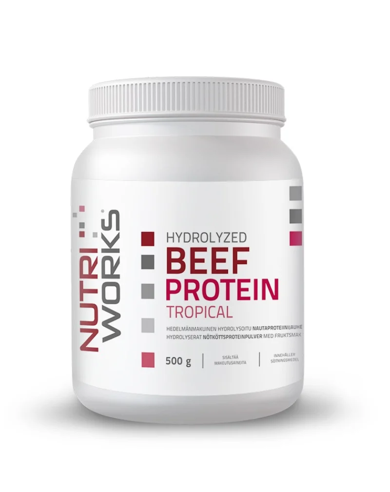 Nutri Works Hydrolyzed Beef Protein, 500 g, Tropical