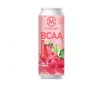 M-Nutrition BCAA-valmisjuoma, 330ml, Pink Lemonade (09/24)