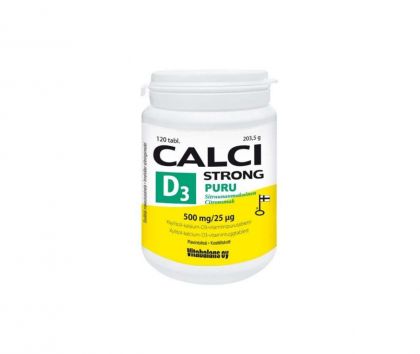 Calci Strong + D3-vitamiini Puru, 120 tabl.