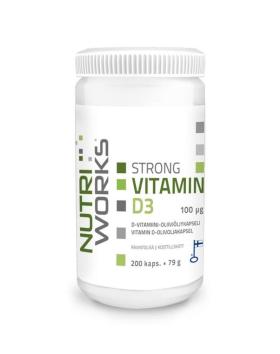 Nutri Works Strong Vitamin D3, 100 mcg, 200 kaps.