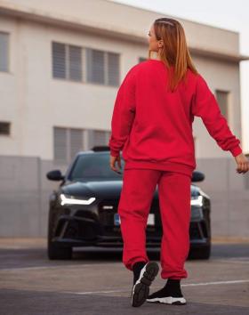 M-Sportswear Comfy Sweatpants, Pure Red