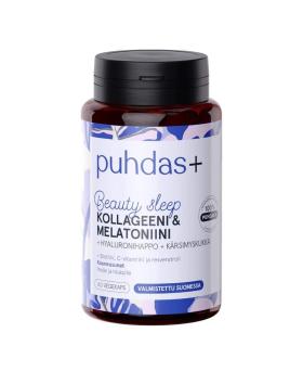 Puhdas+ Beauty Sleep Kollageeni & Melatoniini (päiväys 1/24), 60 kaps.
